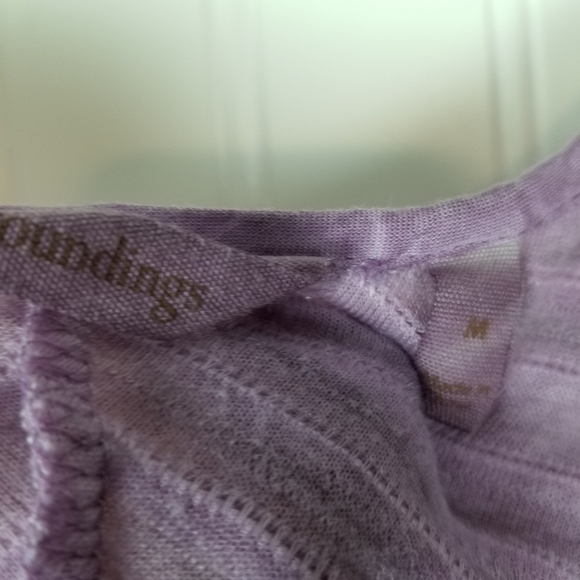 Soft Surroundings Long Sleeve Textured Purple Tunic Top High Low Size Medium - Picture 5 of 11